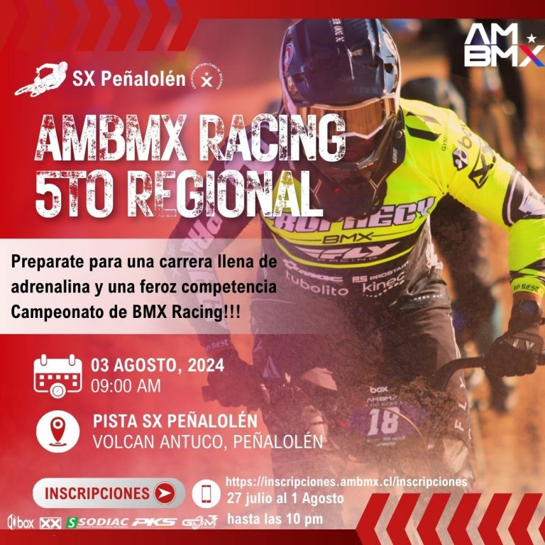 5ta Fecha AMBMX2024, 3 de agosto 2024, Pista SX Peñalolén,  Ubicación: Volcán Antuco, Peñalolén. https://inscripciones.ambmx.cl